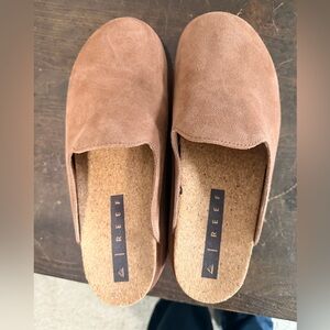 Reef Brown Suede Slip-On Shoes-Size 9